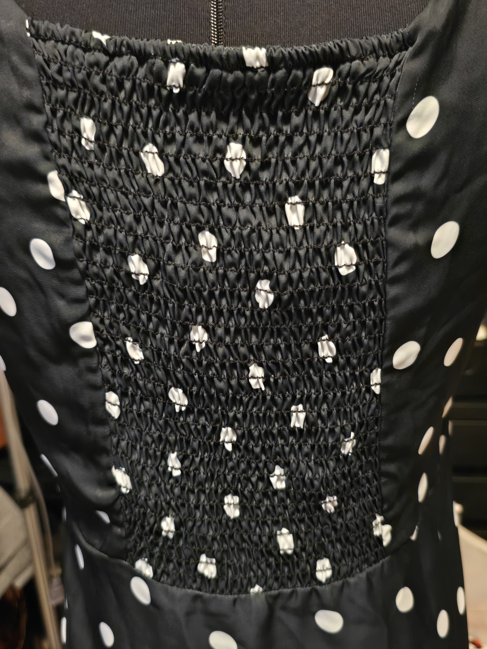 Skatie Navy Blue and White Polka Dot Mini Dress - Picture 3 of 6